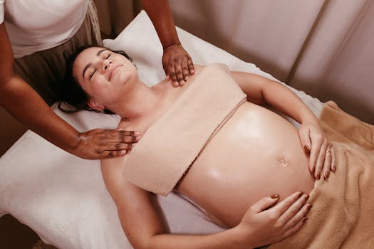 pexels photo 19666196 19666196 Pregnant woman enjoying a soothing prenatal massage in a spa. Relaxation and pampering at its best.